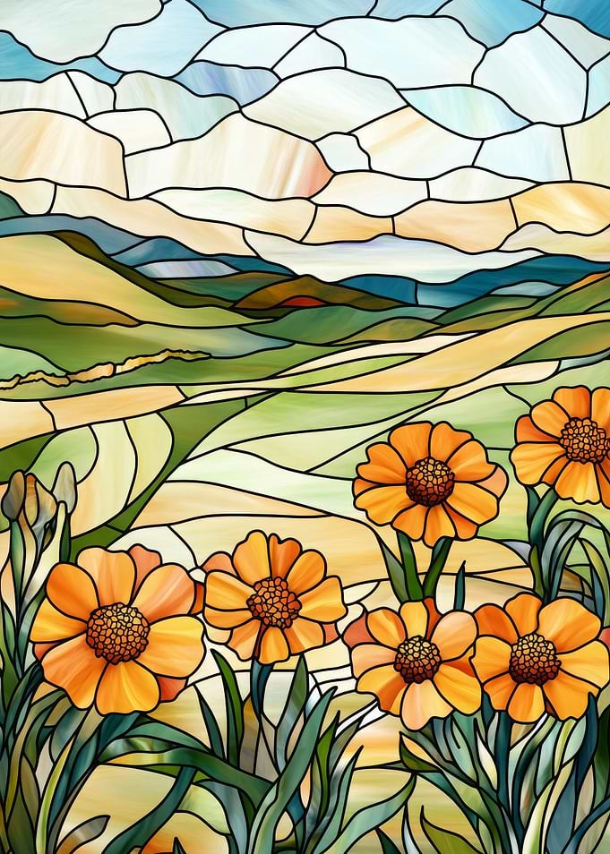Stained Glass Landscape