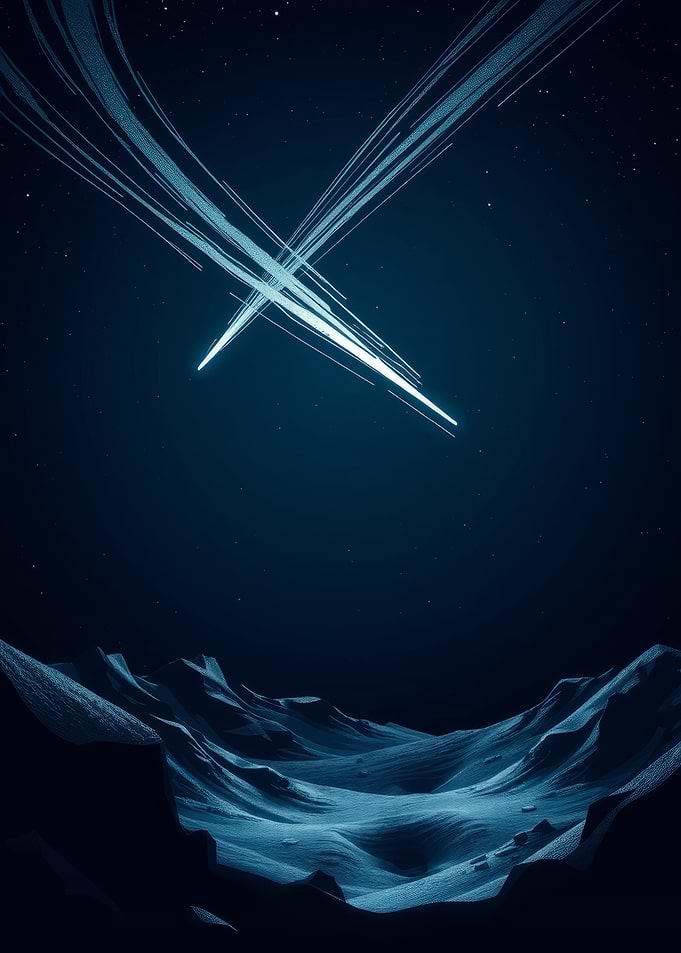 Shooting Stars Over Mountains