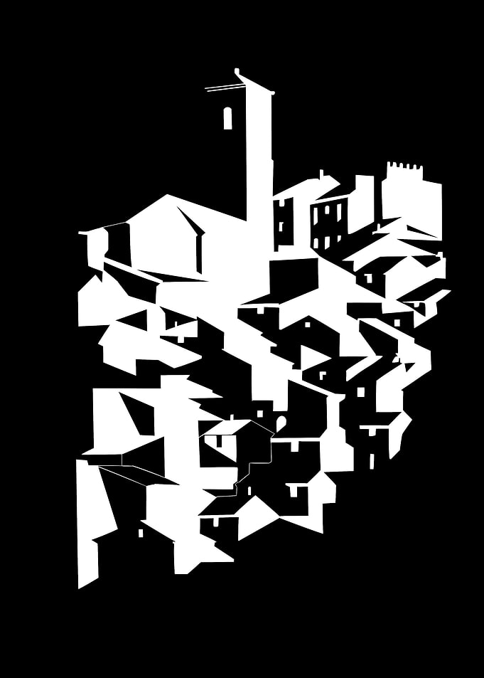 Black and White Cityscape