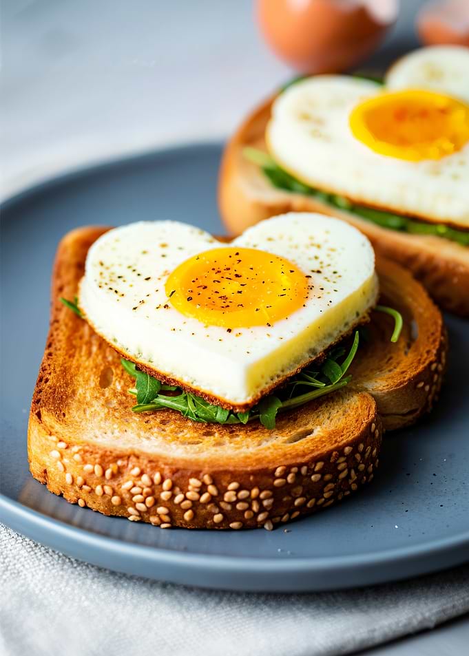 Heart-Shaped Egg Toast