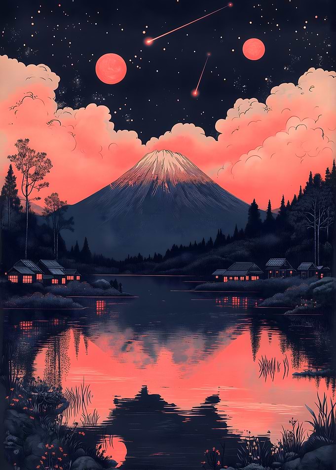 Mount Fuji Night Scene