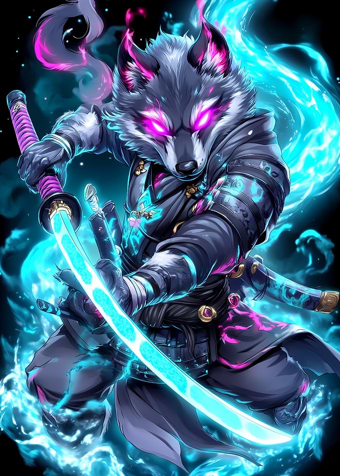 Wolf Samurai Warrior