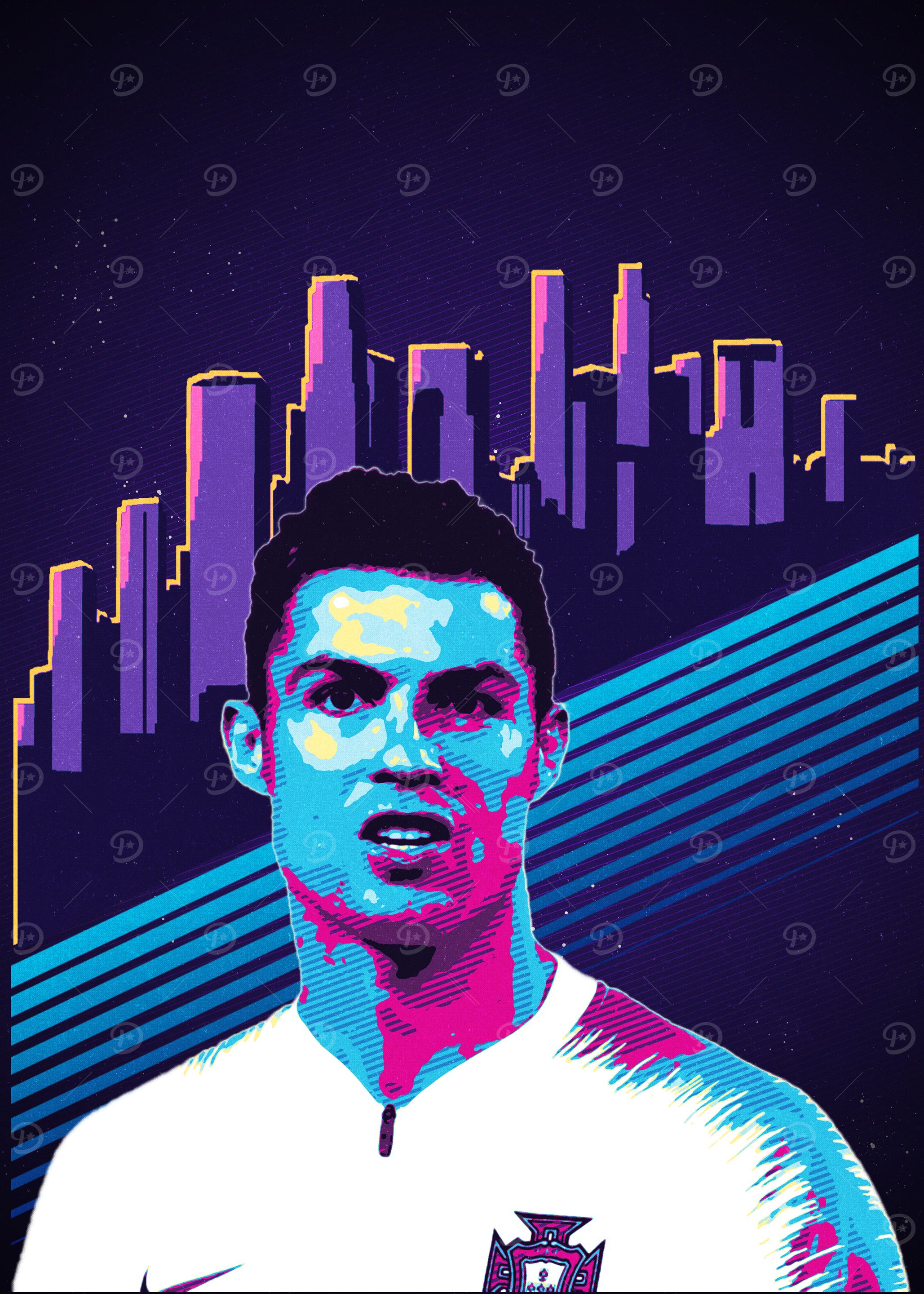 Cristiano Ronaldo Retro Art