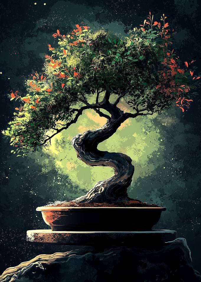 Bonsai Tree Painting