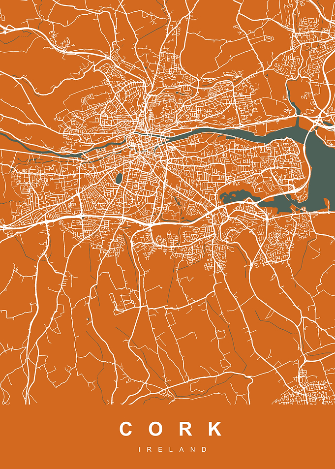 Cork City Map Ireland