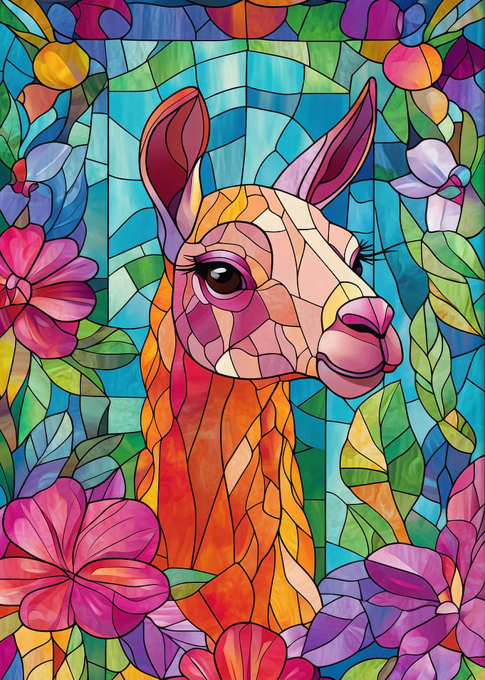 Stained Glass Llama