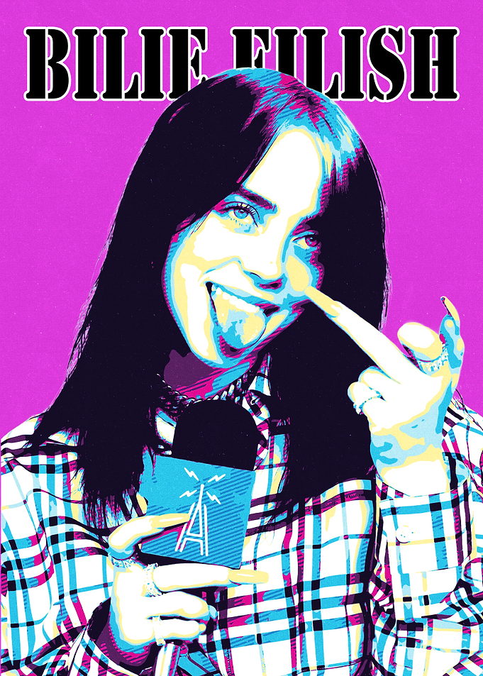 Billie Eilish Pop Art Portrait