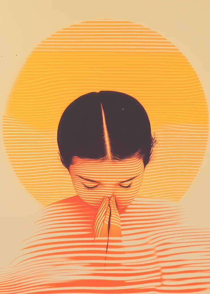 Woman in Striped Light