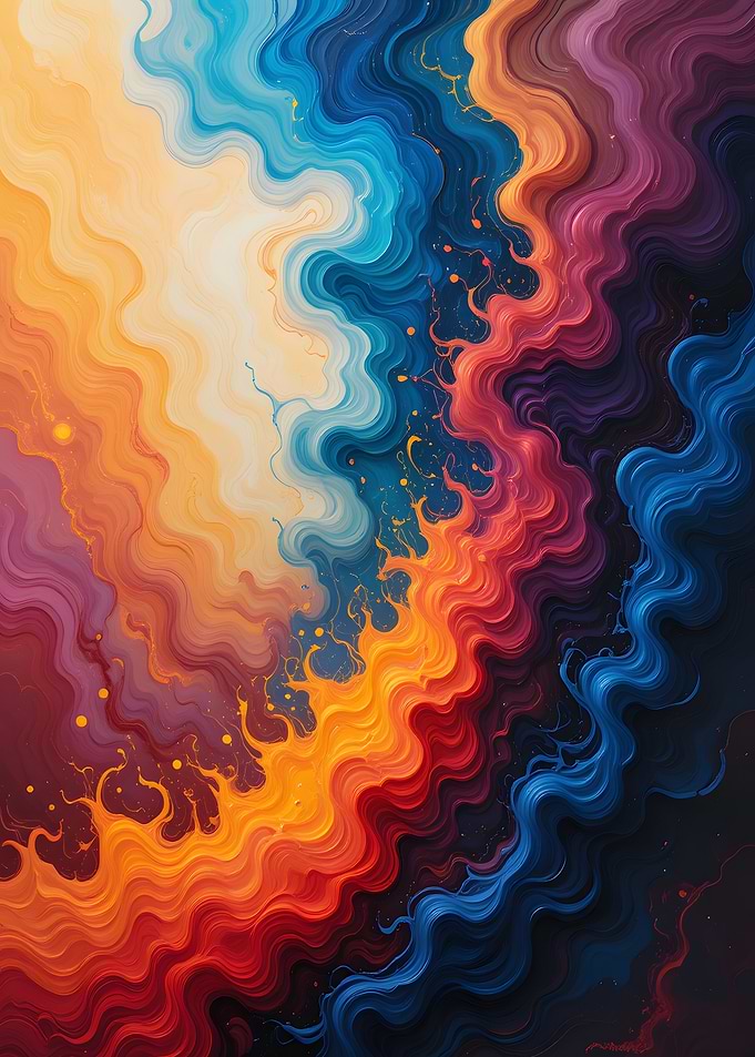 Abstract Wavy Art
