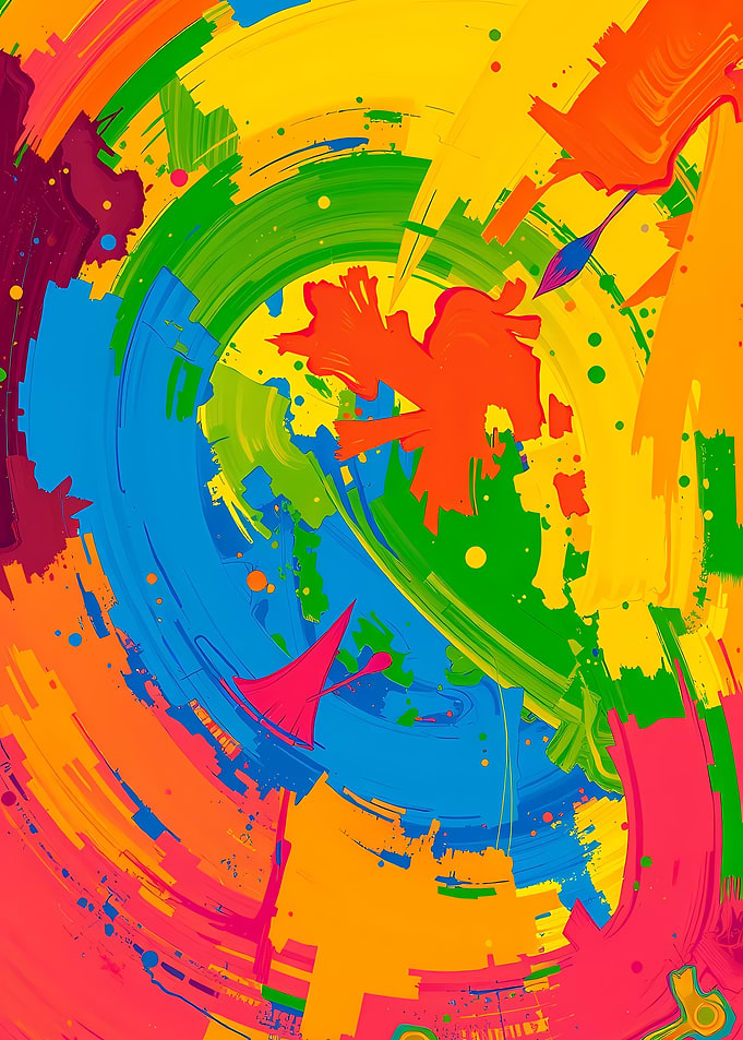 Abstract Colorful Swirls