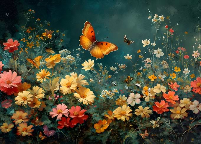 Butterflies and Flowers