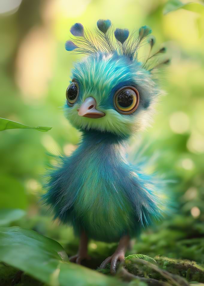 Cute Baby Peacock