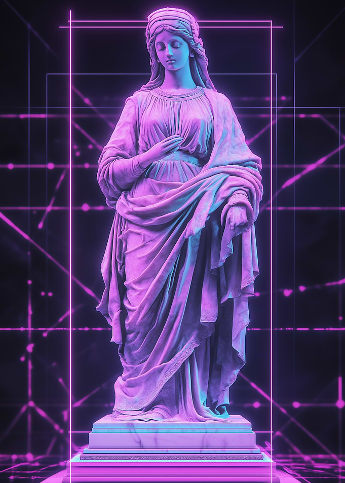 Lumina Grace: Neon Marble Icon