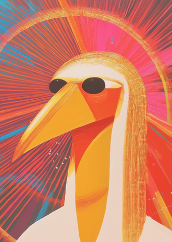 Abstract Bird Portrait