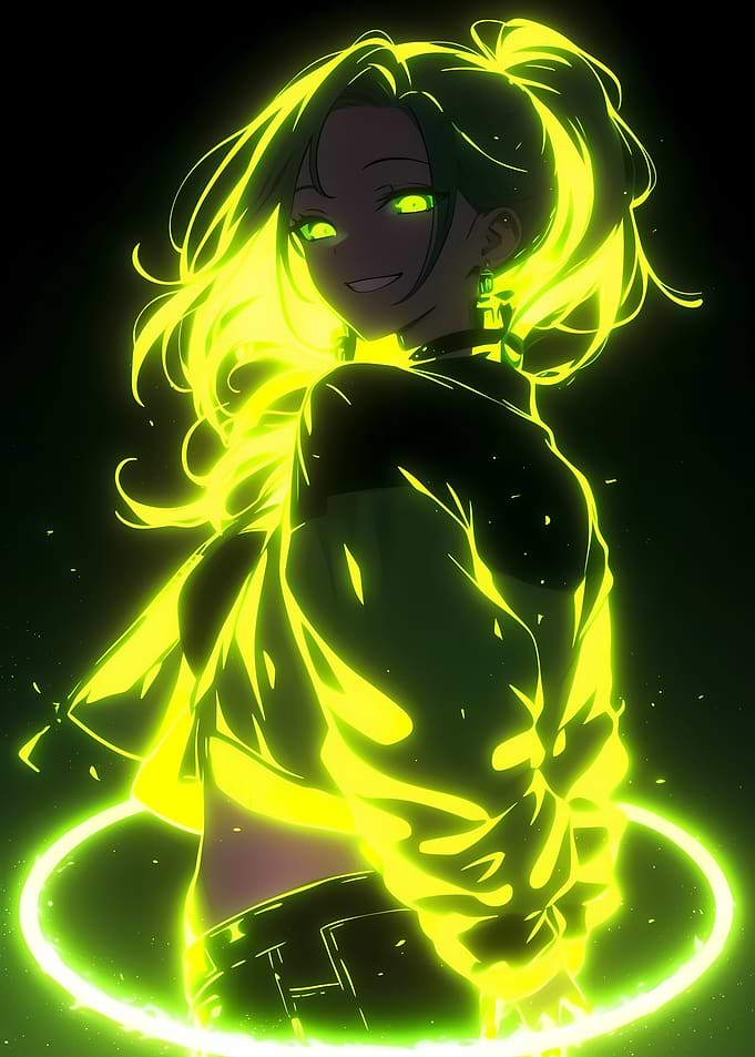 Neon Anime Girl