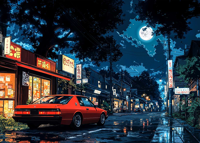 Retro Night Street