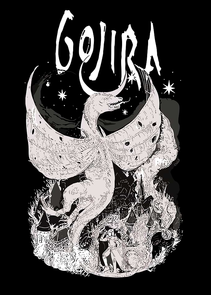 Gojira Dragon Illustration