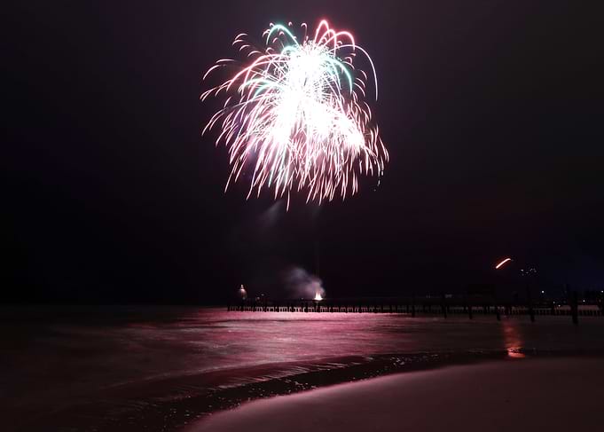 Fireworks Over Water