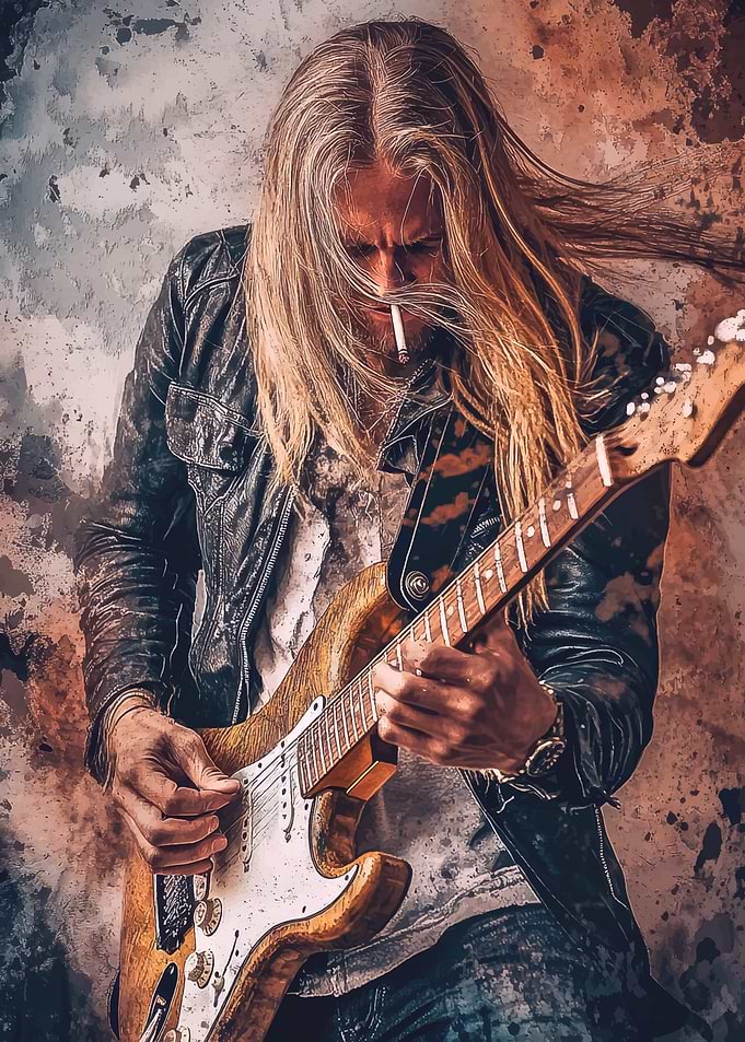 Rock Guitarist Portrait