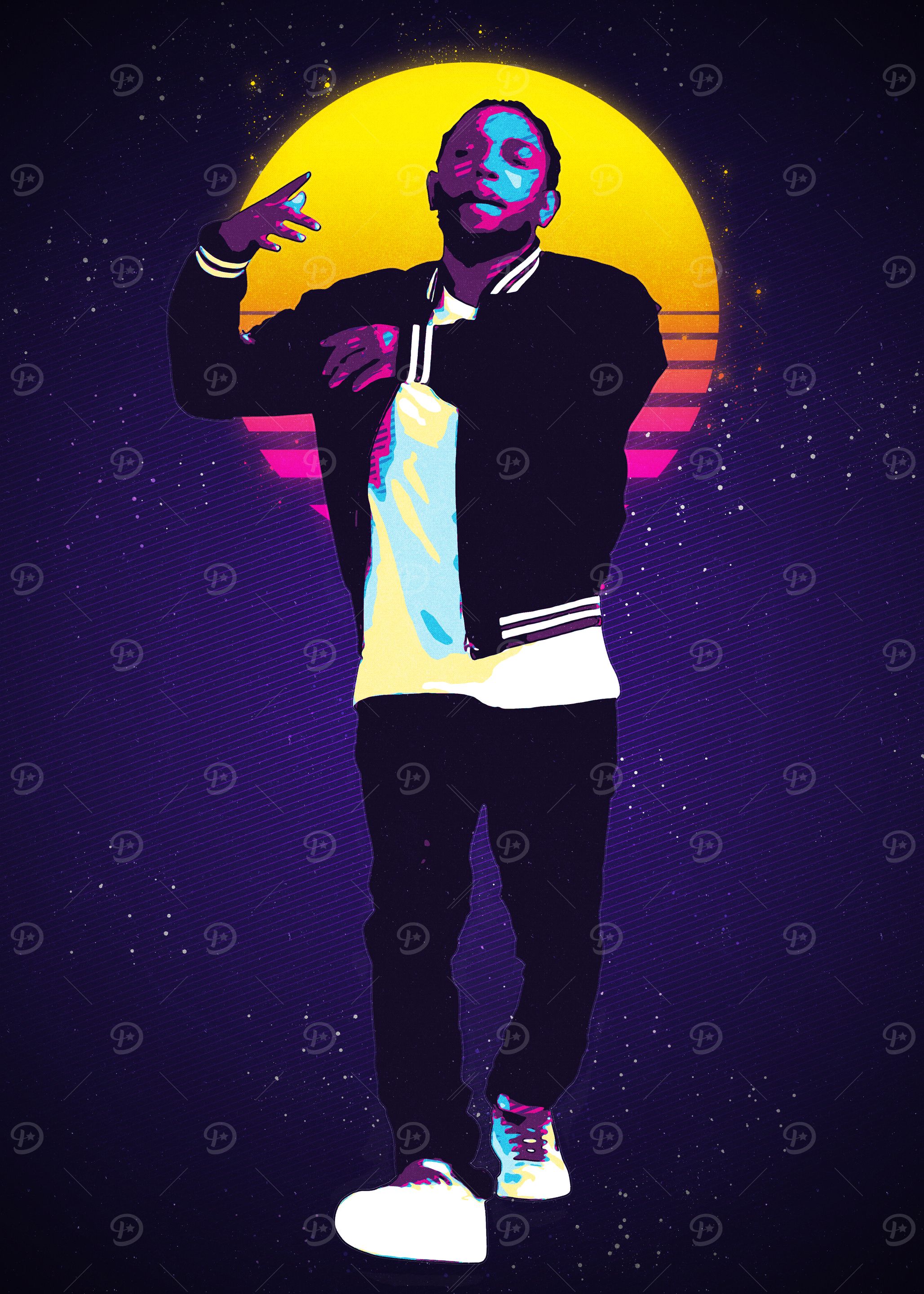 kendrick lamar Retro Music Poster