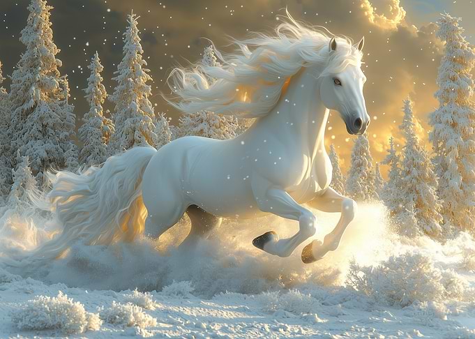White Arabian Horse