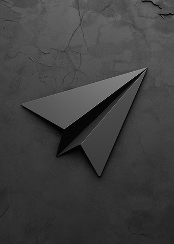 Matte Black Paper Airplane
