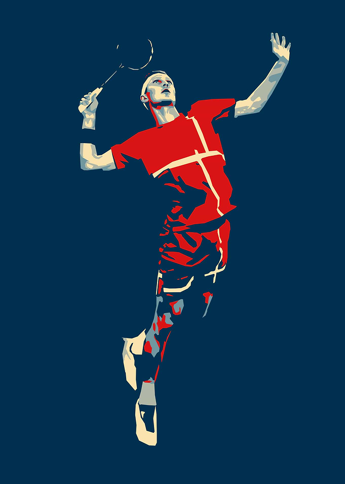 Badminton Player Silhouette