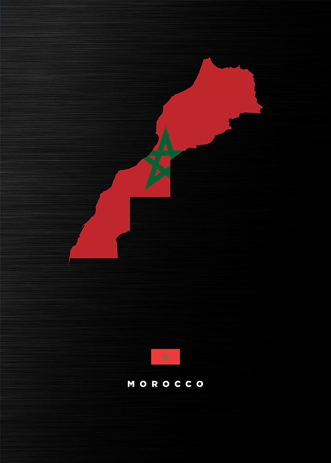 Morocco Map Outline