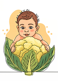 Baby in Cauliflower