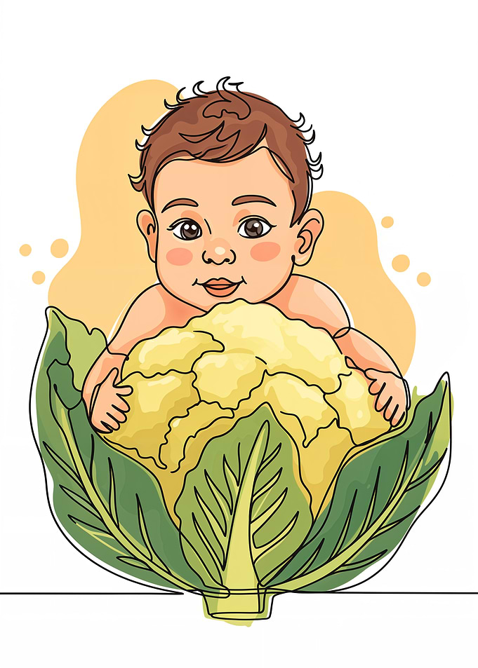 Baby in Cauliflower