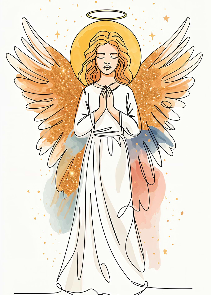 Angel with Golden Wings