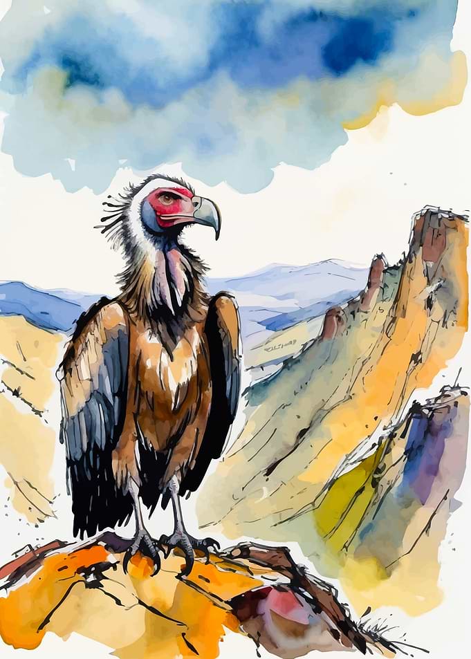 Vulture on Mountaintop