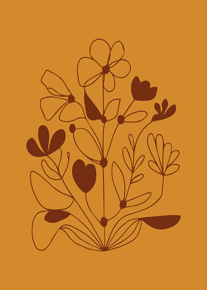 Minimalist Floral Line Art Earthy Botanical