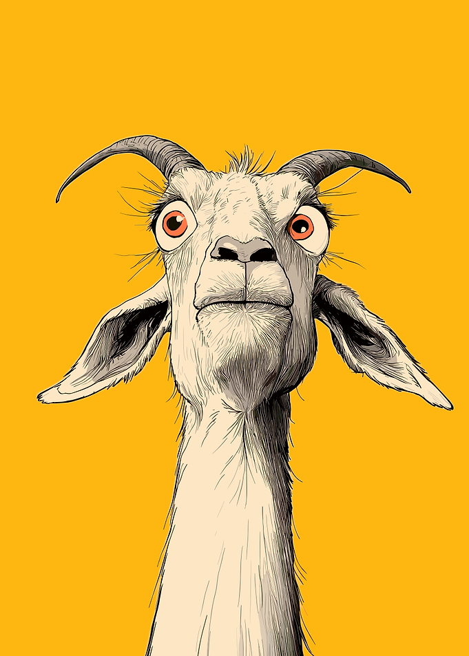 Funny Goat Illustration