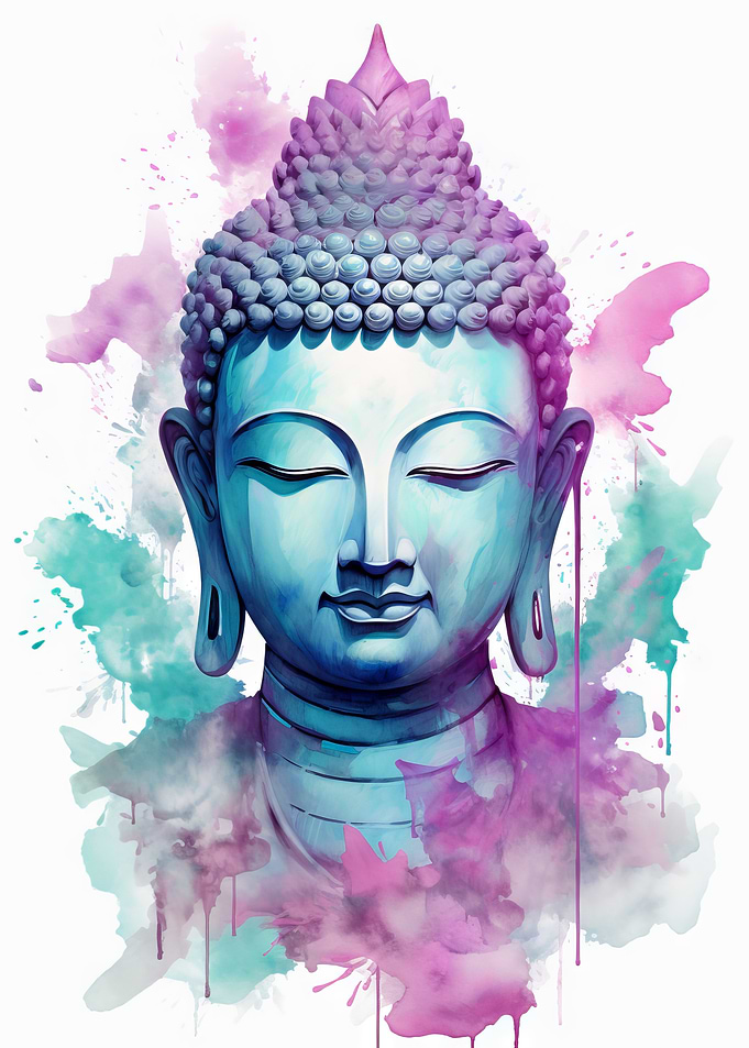 Buddha Watercolor Art