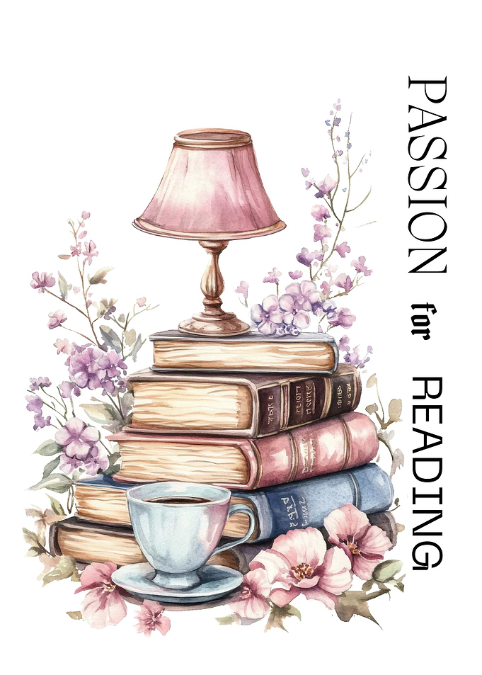 Passion for Reading | Cozy Book Lover’s Poster | Reading Nook Watercolor
