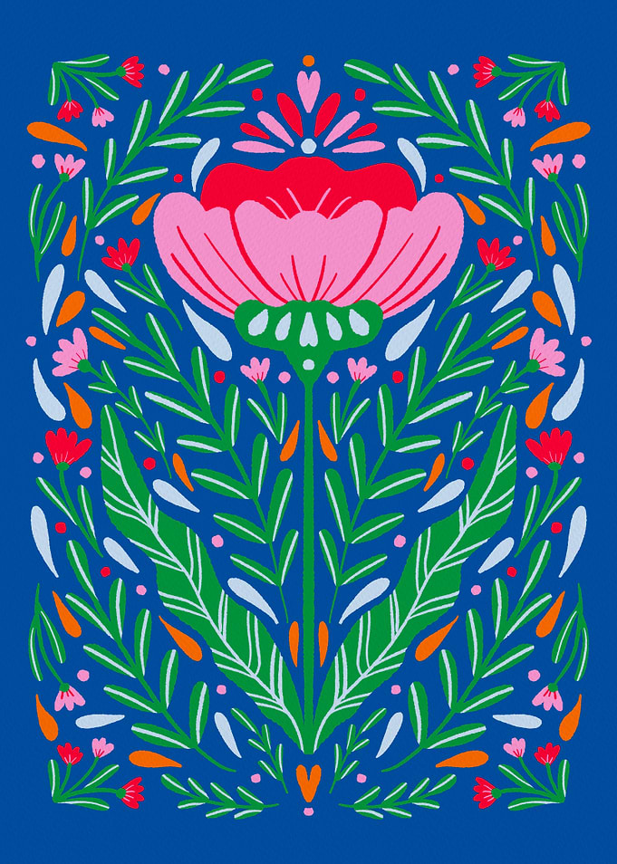 Bold symmetrical flower