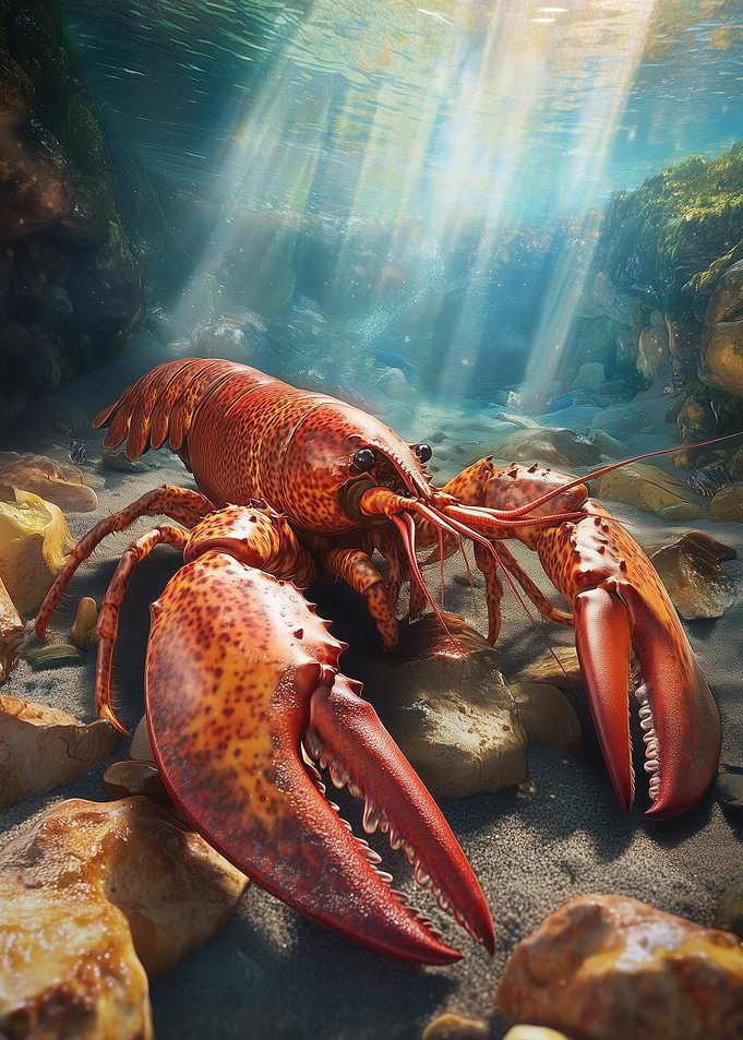Lobster Underwater