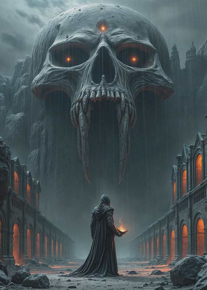 Dark Fantasy Skull Temple