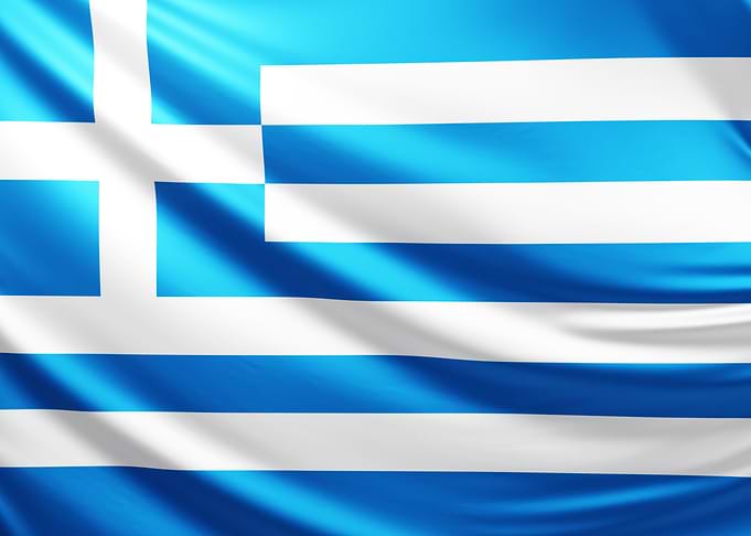 Greek Flag, realistic flag of Greece