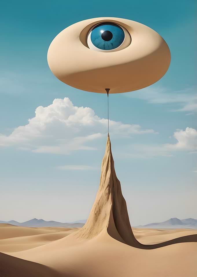 Giant Eye in Desert