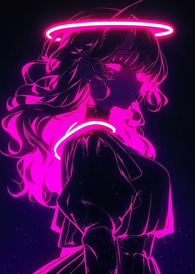 Neon Anime Girl