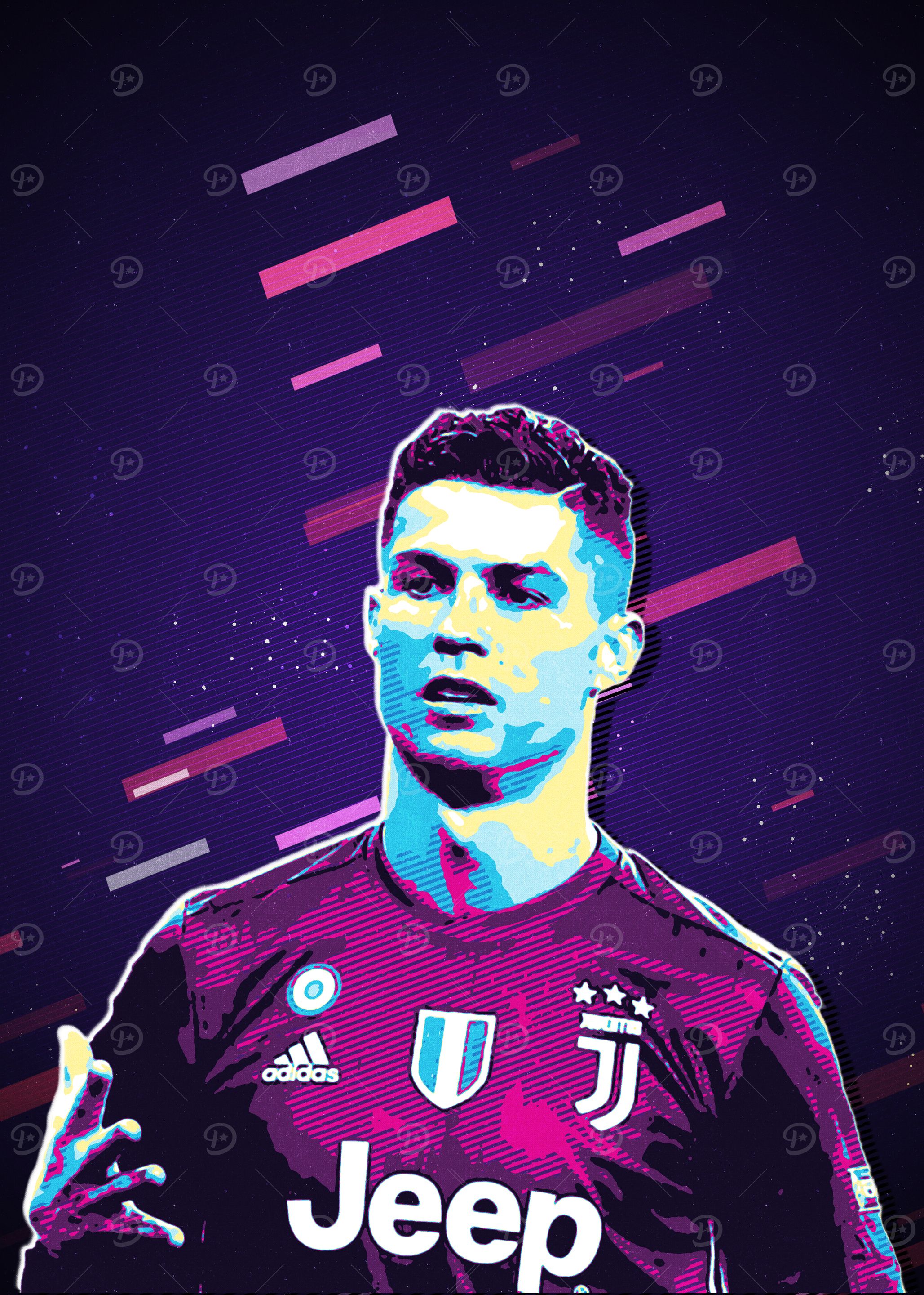 Cristiano Ronaldo Retro Art