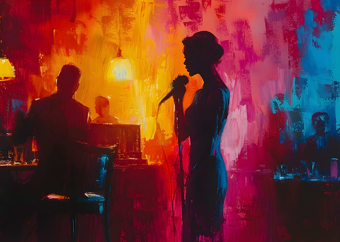 Jazz Singer Silhouette
