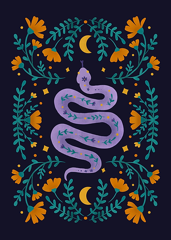Mystical snake Illustration