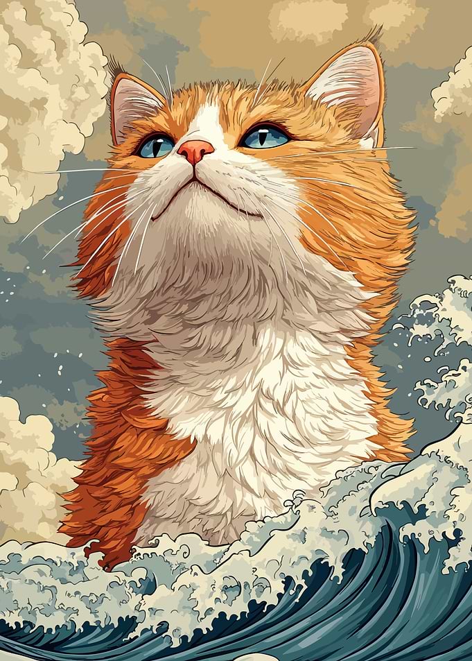 Cat in the Waves