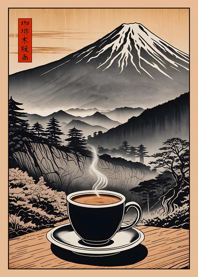 Mount Fuji Coffee Japanese