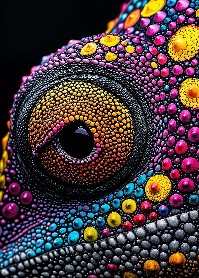 Chameleon Eye Close-up