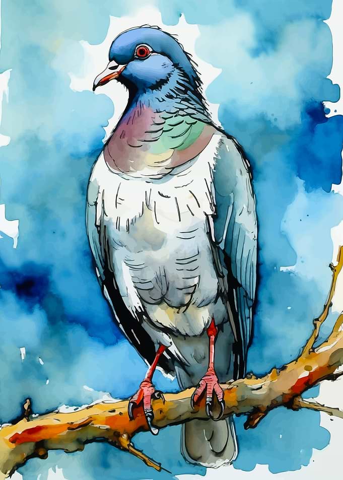 Watercolor Pigeon