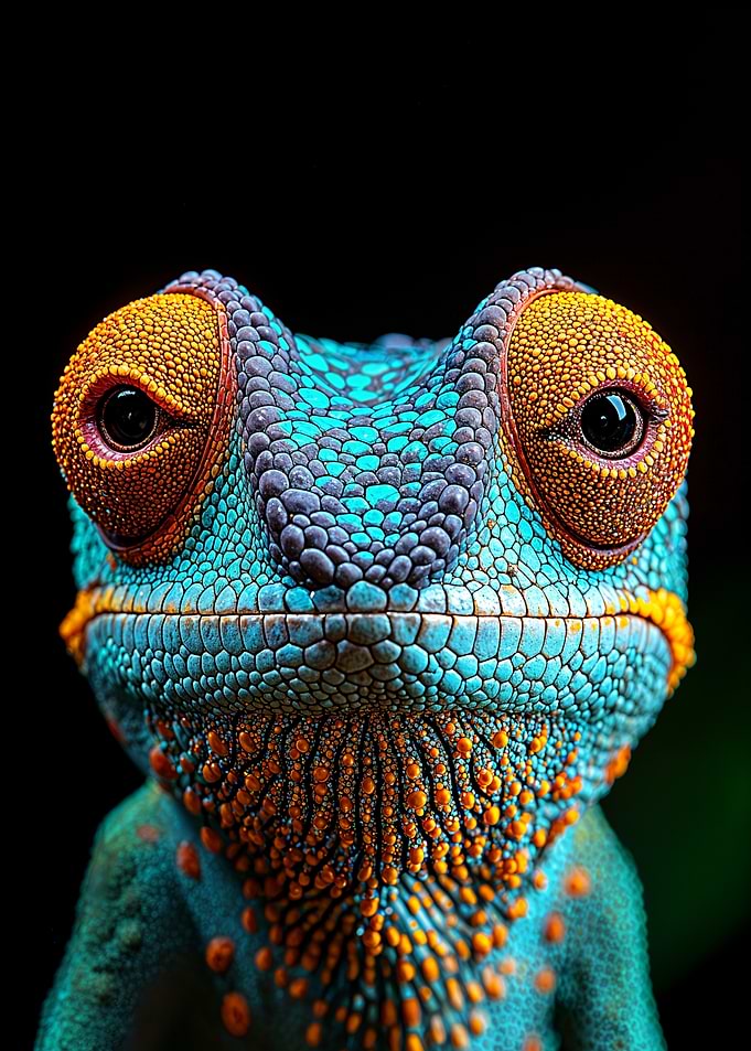 Close-up Chameleon Portrait